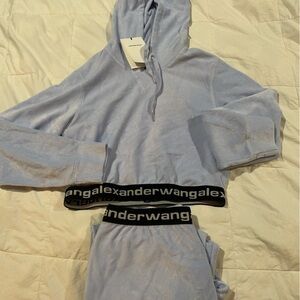 Alexander Wang Light Blue Hoodie and Pant Set